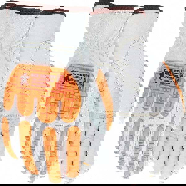 Cut & Puncture-Resistant Gloves: Size M, ANSI Cut A5, ANSI Puncture 3, Kevlar & Leather